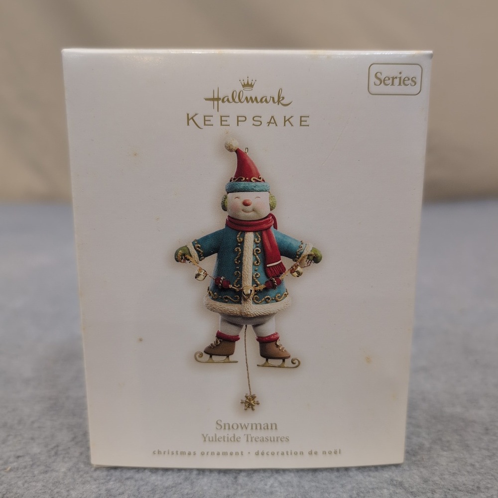 Hallmark Keepsake 2008 Snowman Yuletide Treasures Ornament Third in Series